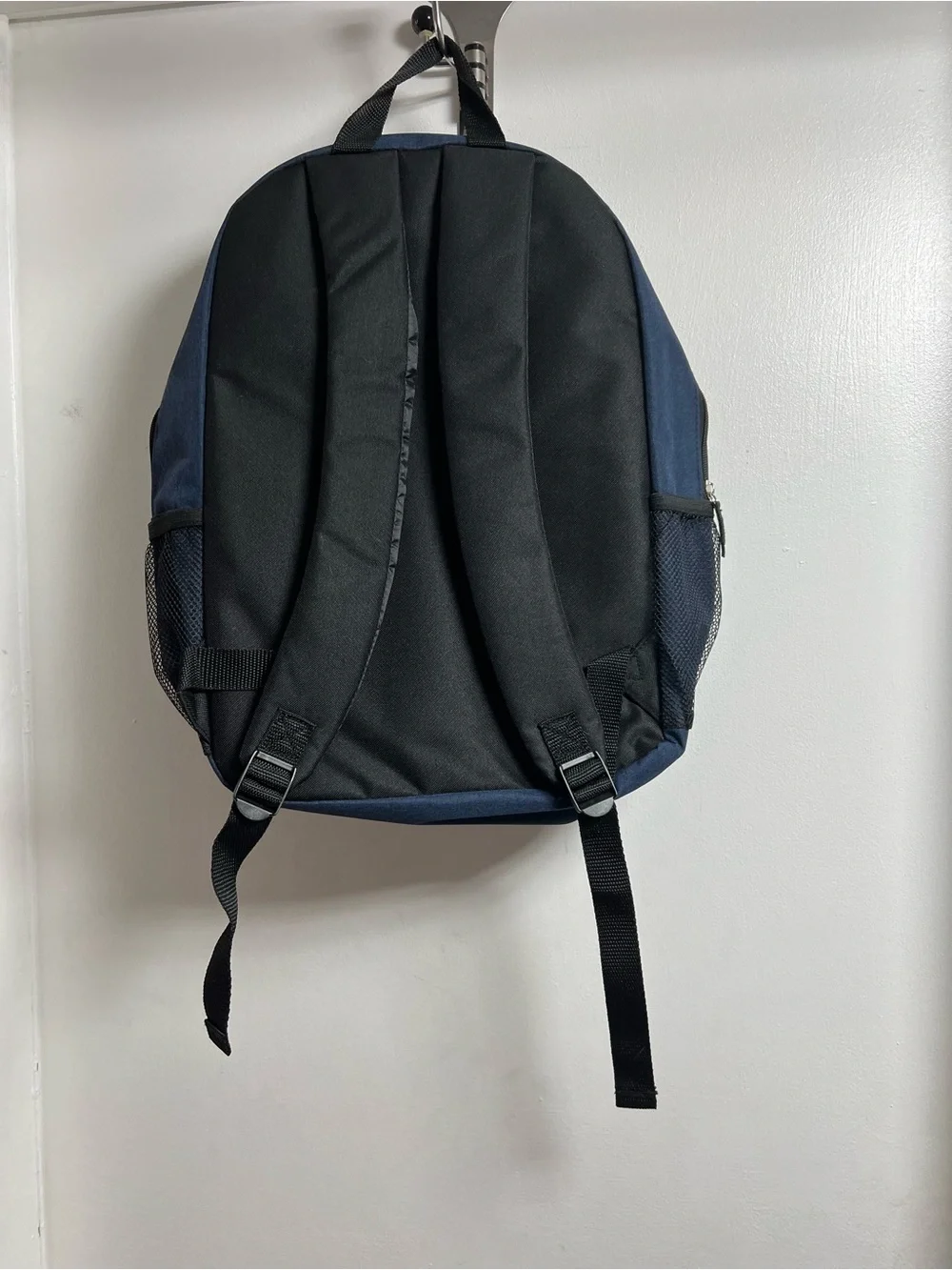 Navy Kid’s Canvas Backpack with Front Shield Logo